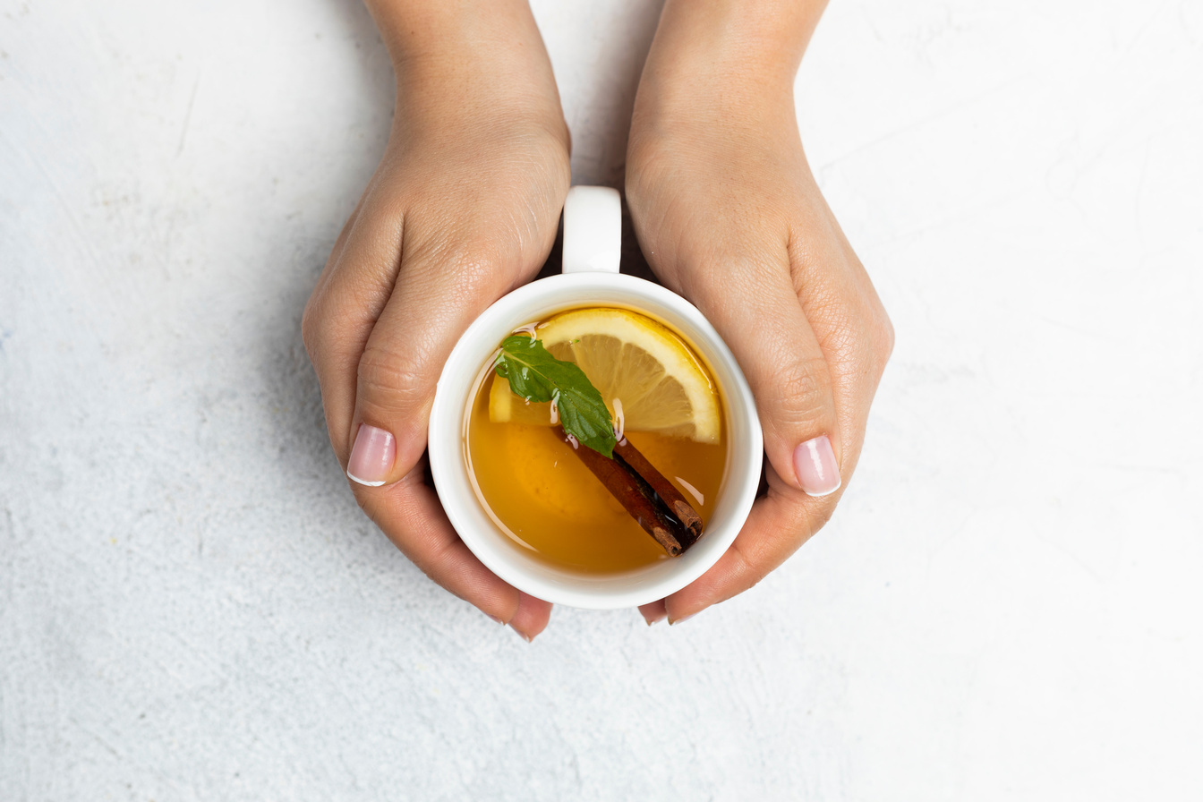 Woman with Herbal Tea